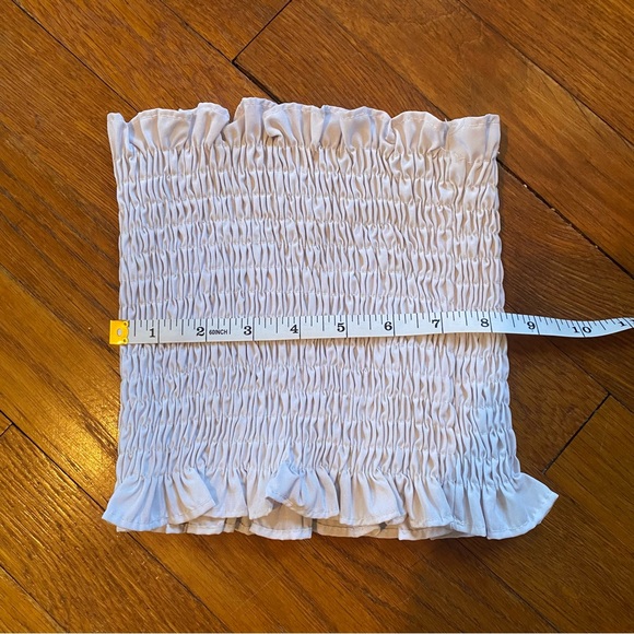 White Smocked Tube Top - Picture 6 of 6